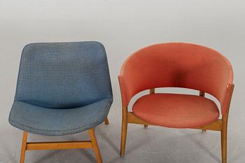 FÅTÖLJER, 2 st, möbel-IKEA, bl a "Rondell", Erik Wörtz.