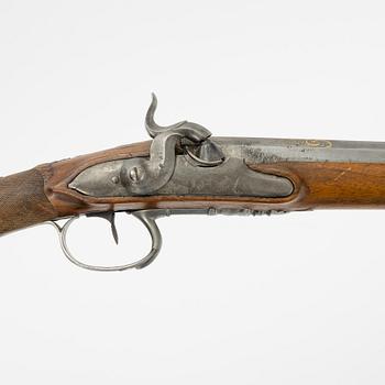 A percussion gun converted from flintlock, second half of the 18th Century.