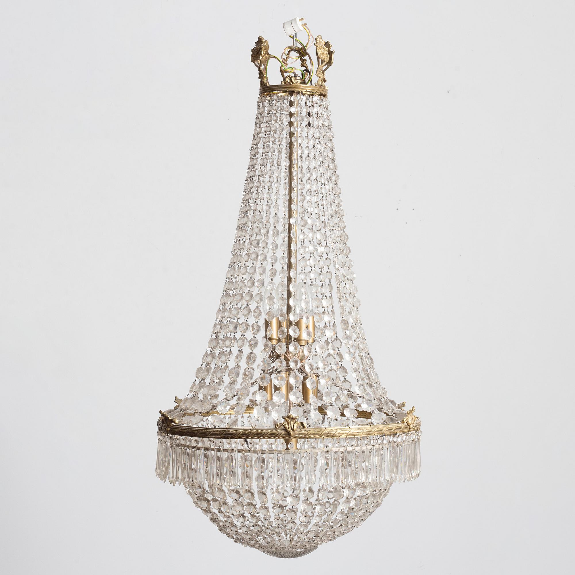 A chandelier, early 20th Century.