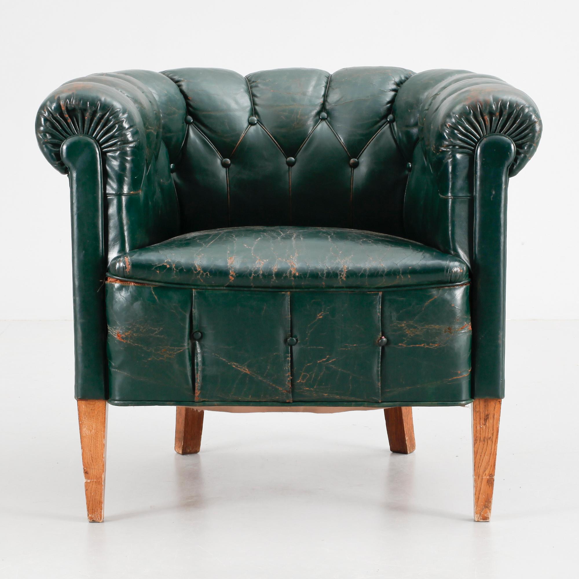 CLUBFÅTÖLJ, 1930/40-tal.