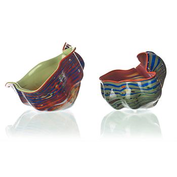 Dale Patrick Chihuly, a 2 pcs glass sculpture, Seattle, USA 1983.