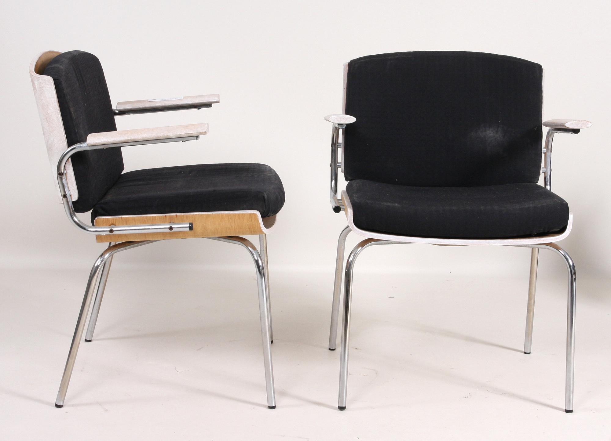 ARMLÄNSTOLAR, ett par, 1900-talets andra hälft, Duba, Danmark, etikettmärkta.