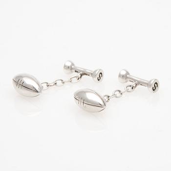 MANSCHETTKNAPPAR, sterling silver, Birmingham, 1900-talets slut.