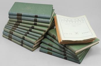 TIDSKRIFTER, 18 årgångar, "Svenska Slöjdföreningens Tidskrift", 1914-1931.