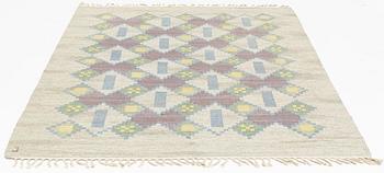 Judith Johansson, a carpet, "svalgång", flat weave, ca 233 x 173 cm, signed J.