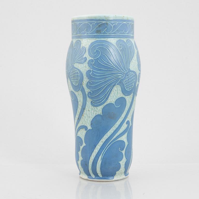 Josef Ekberg, a 'Sgraffito' creamware vase, Gustafsberg 1918.