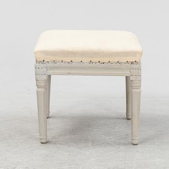 A Gustavian stool, around 1800.