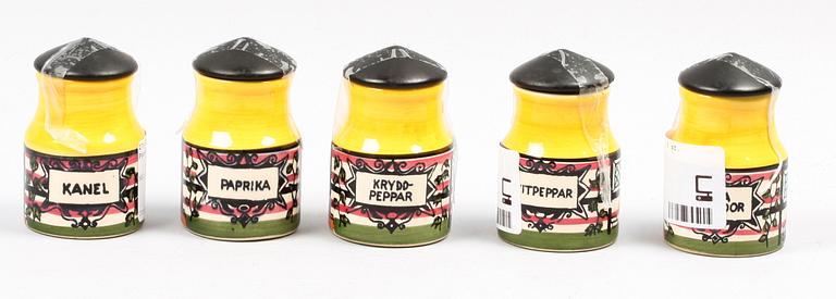 KRYDDBURKAR. 5 st. Porslin.