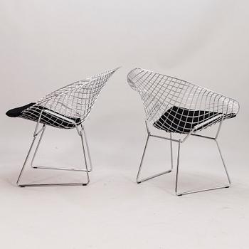 HARRY BERTOIA, fåtöljer, ett par, "Diamond Chair", Knoll, modellen formgiven år 1952.