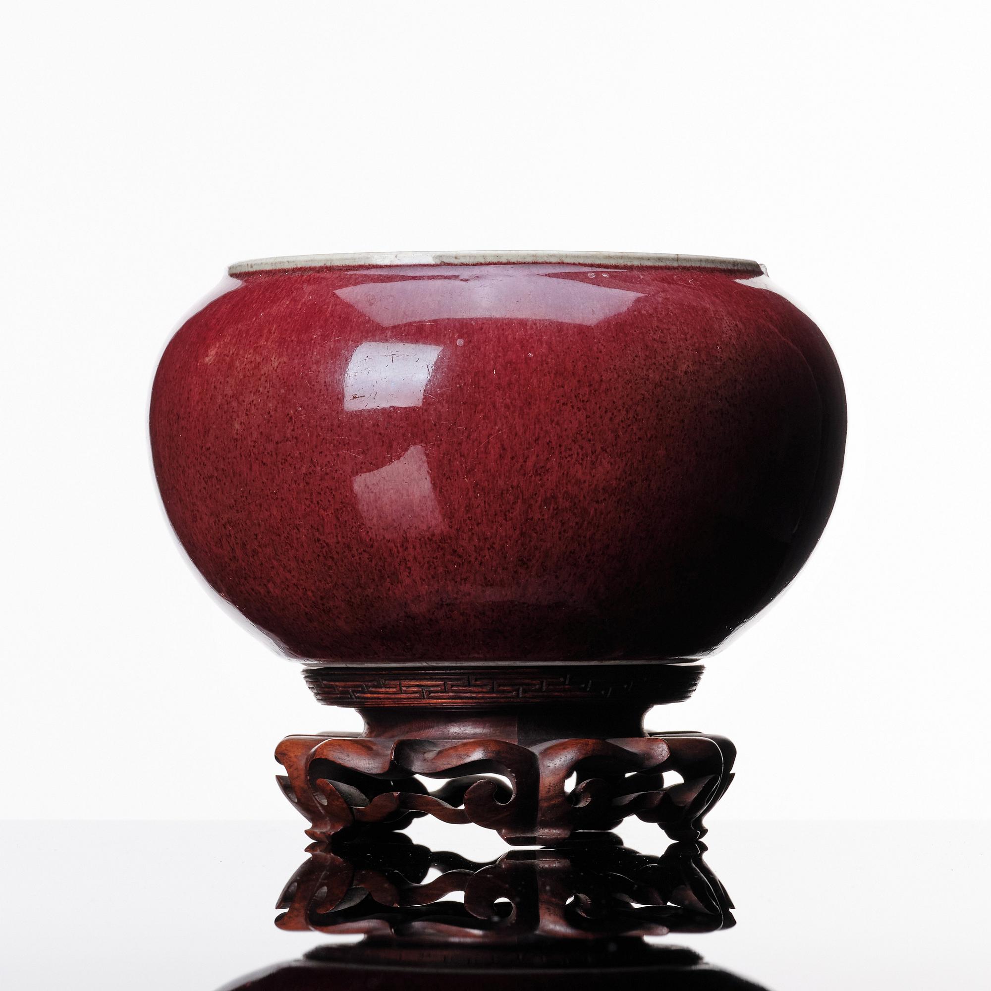 A sang de boef glazed censer, Qing dynasty, 19th Century.