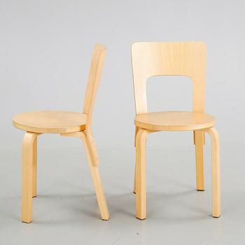 STOLAR, 4 st, modell 66, Alvar Aalto, Artek.