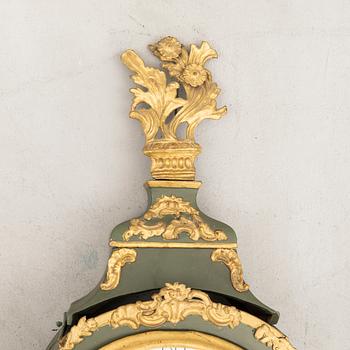 Mantel clock with console, Rococo style, 19th century.