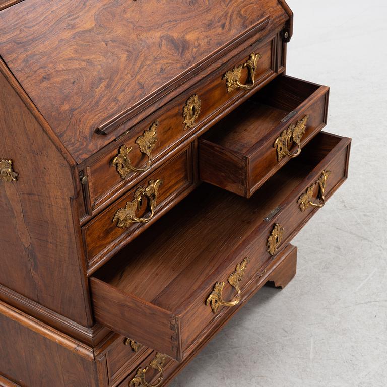 A 18th century walnut secretaire.
