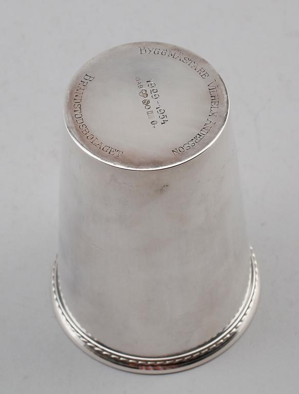 BÄGARE, silver, GAB, Stockholm 1954. Vikt ca 249 g.