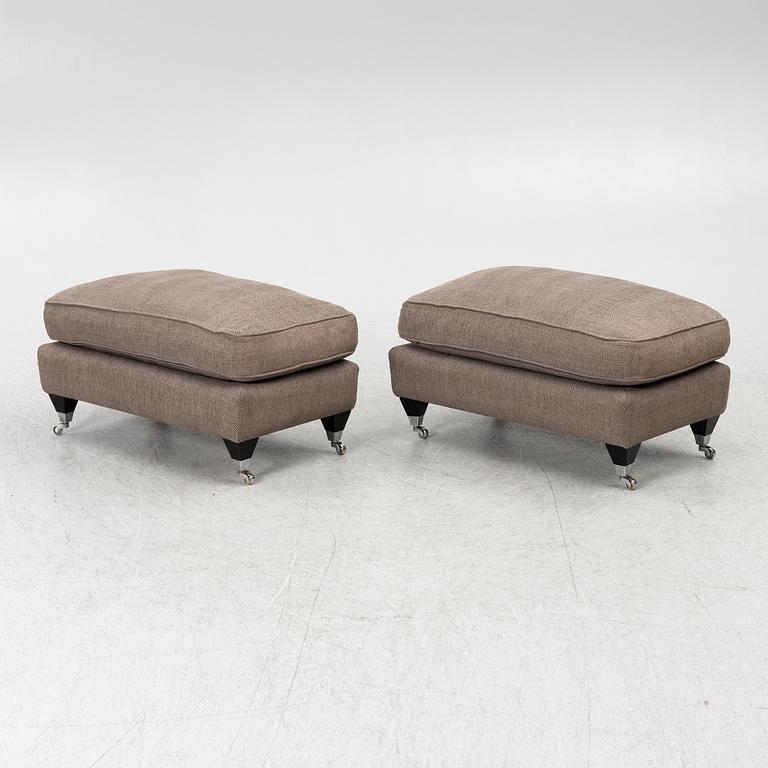 Fåtöljer med fotpallar, ett par, JIO möbler.