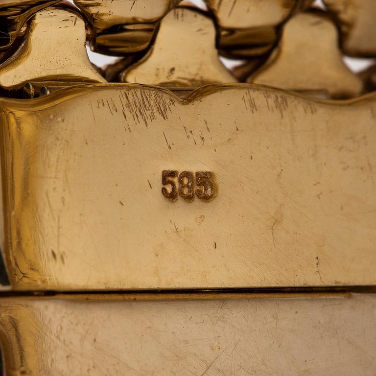 Armband i 14K trefärgsguld.