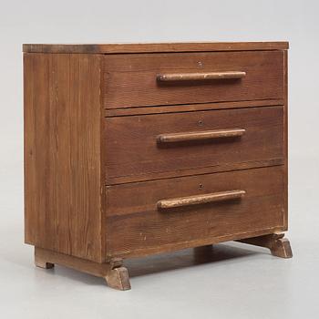 Axel Einar Hjorth, attributed to, a pine chest of drawers, Nordiska Kompaniet, Sweden 1930´s.