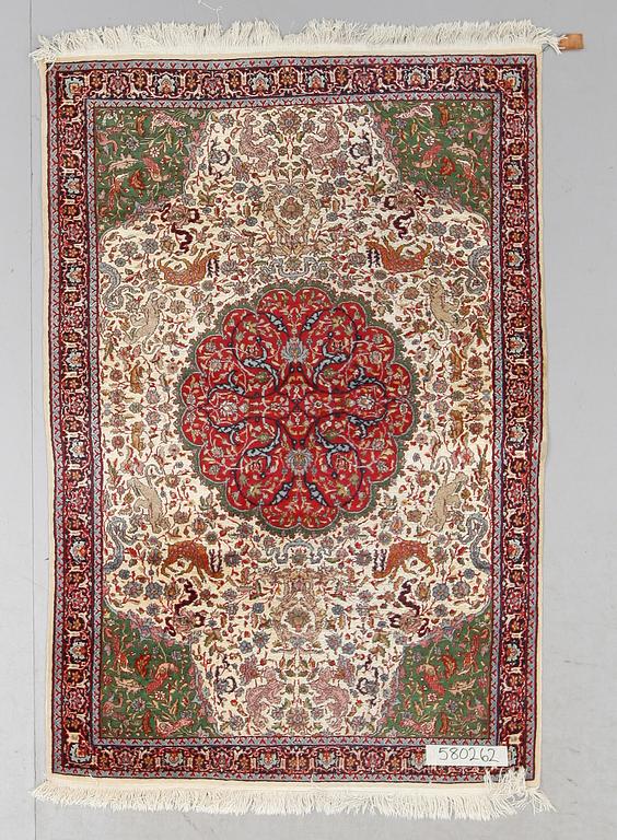 MATTA, Kashmir, silke, persisk. Ca 120 x 180 cm.