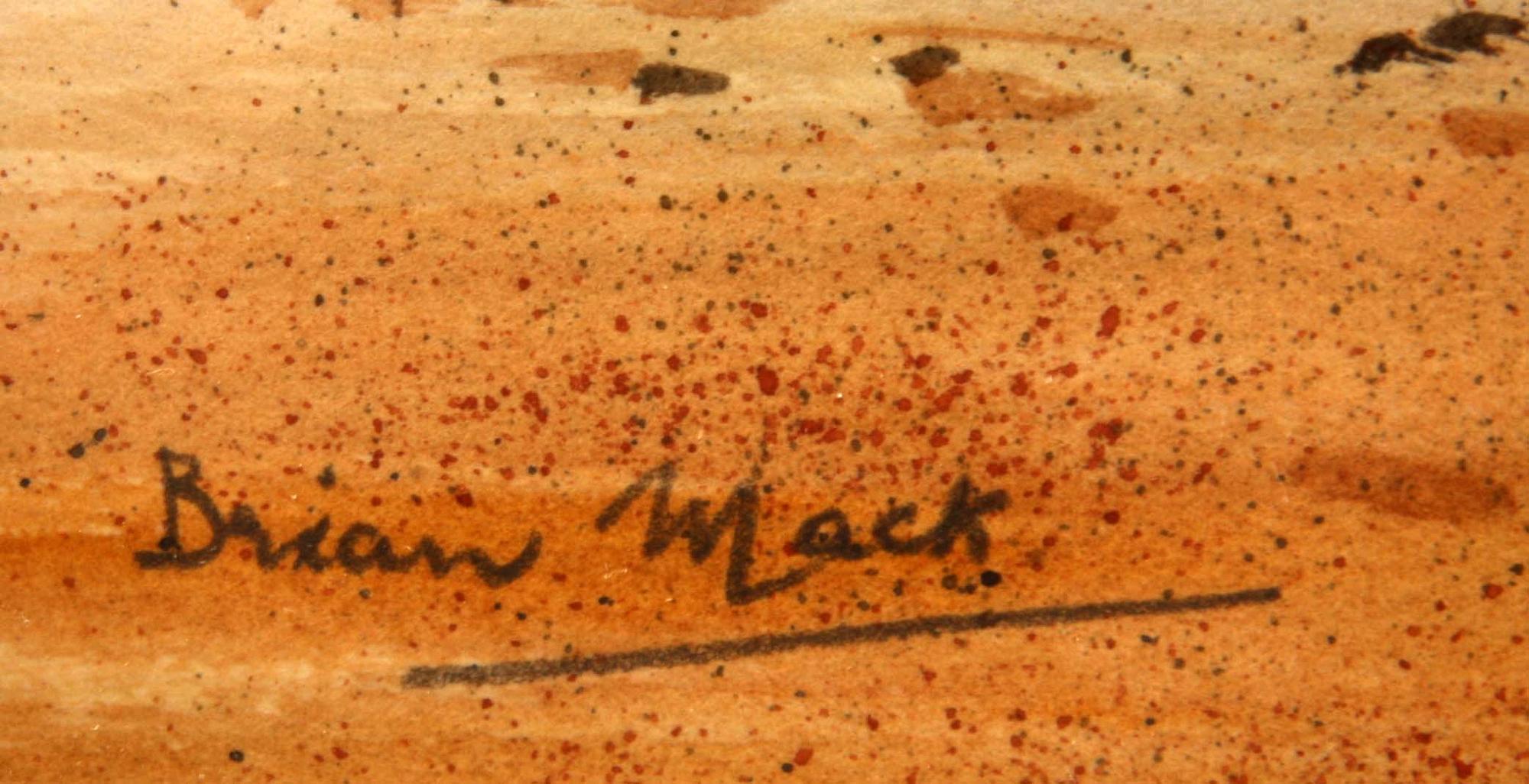 OKÄND KONSTNÄR, akvarell, bär sign Brian Mack.