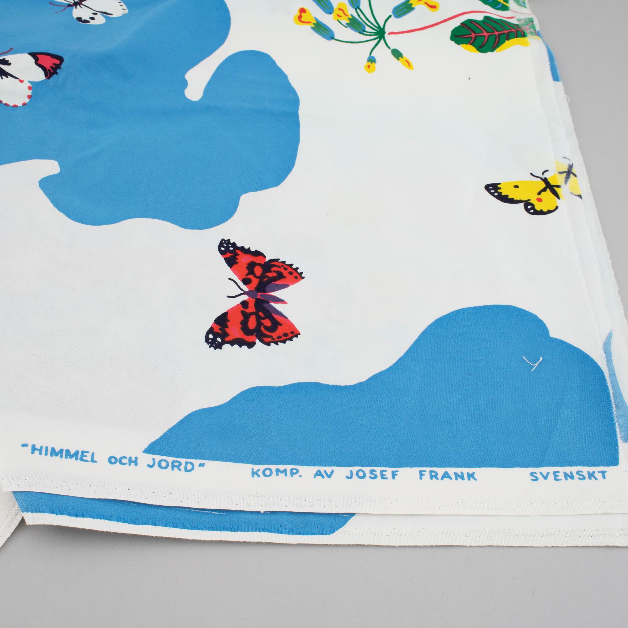 A Josef Frank textile, "Himmel och Jord", cotton, Firma Svenskt Tenn, Stockholm, Sweden.