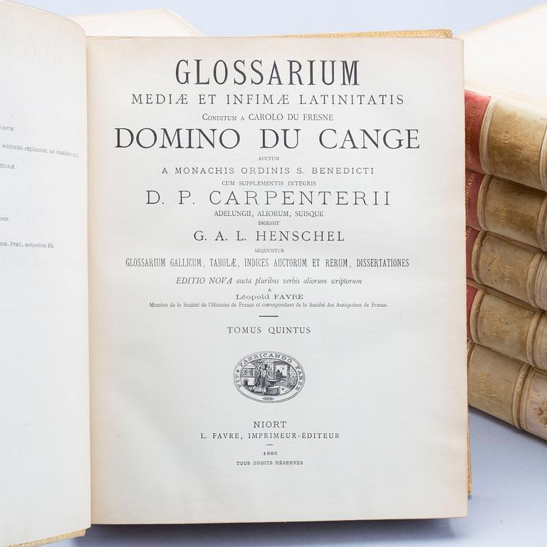 Glossarium mediæ et infimæ latinitatis... vol 10. 1887-87.