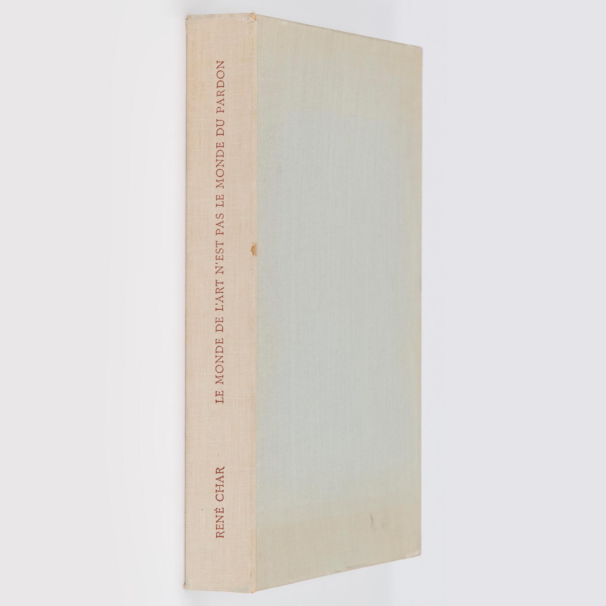 Grafikmapp, René Char, "Le monde de l'art n'est pas le monde du pardon".