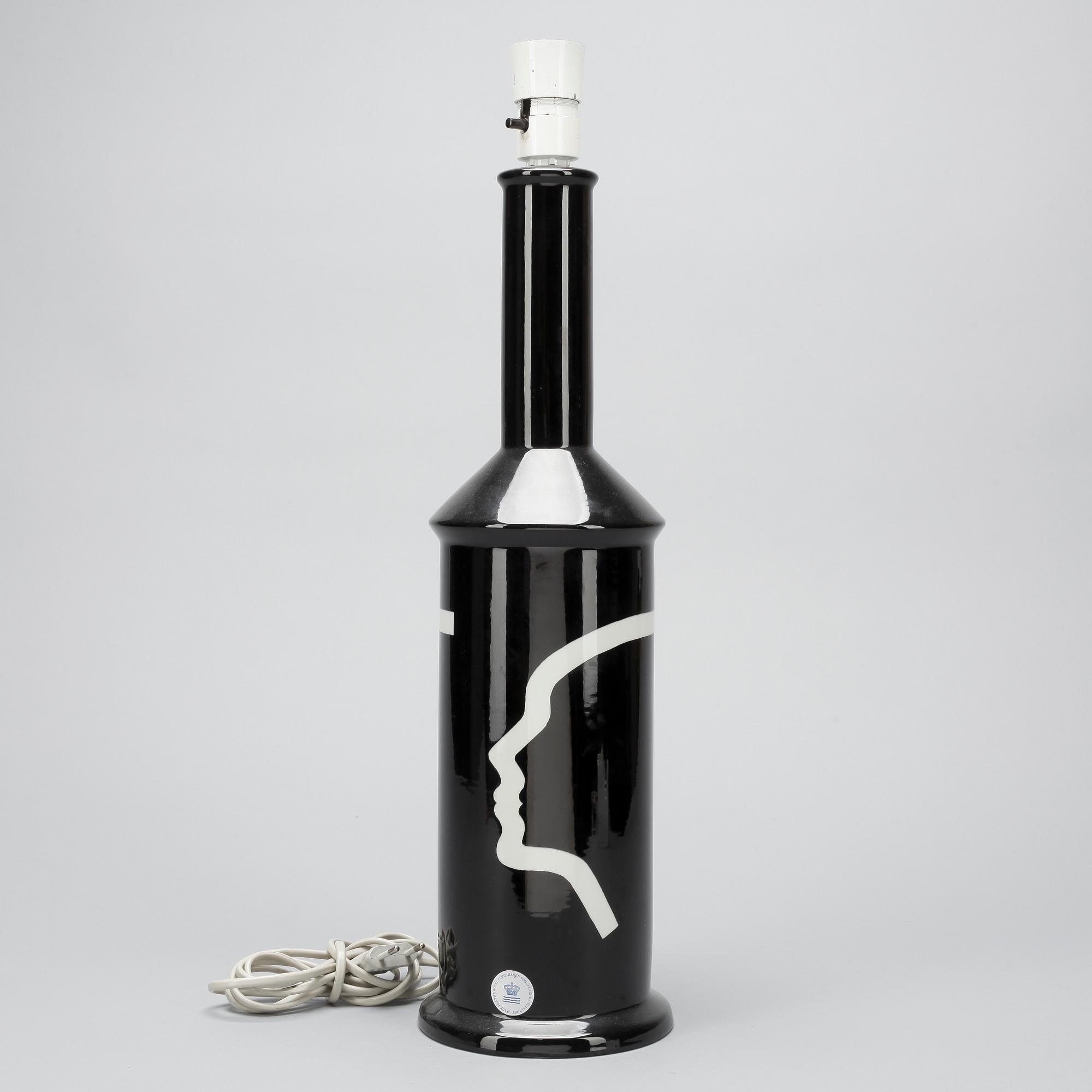 BORDSLAMPA, porslin, Royal Copenhagen, 1900,talets andra hälft.