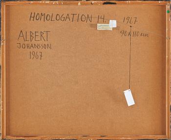 ALBERT JOHANSSON, blandteknik på pannå, signerad och daterad á tergo 1967.