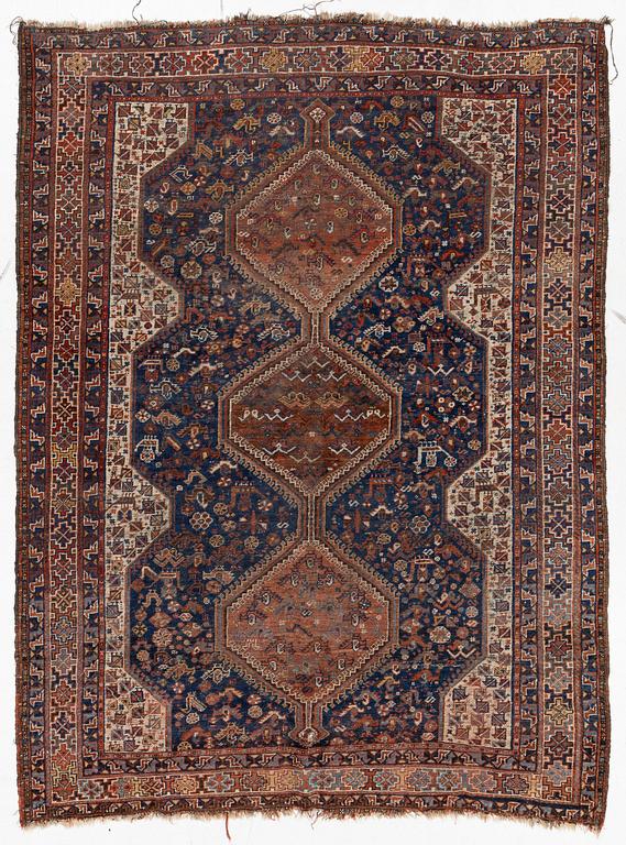 Matta, antik Shiraz, ca 290 x 212 cm.