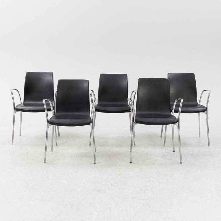 A set of five 'Gorka' armchairs by Jorge Pensi for Akaba.