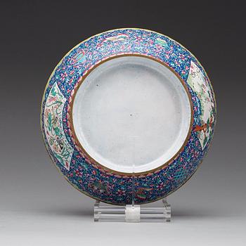 A enamel on copper box with cover, Qing dynasty presumably late 18th century.