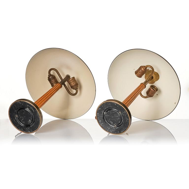 Erik Tidstrand, a pair of table lamps, model "29595", Nordiska Kompaniet, 1930s.