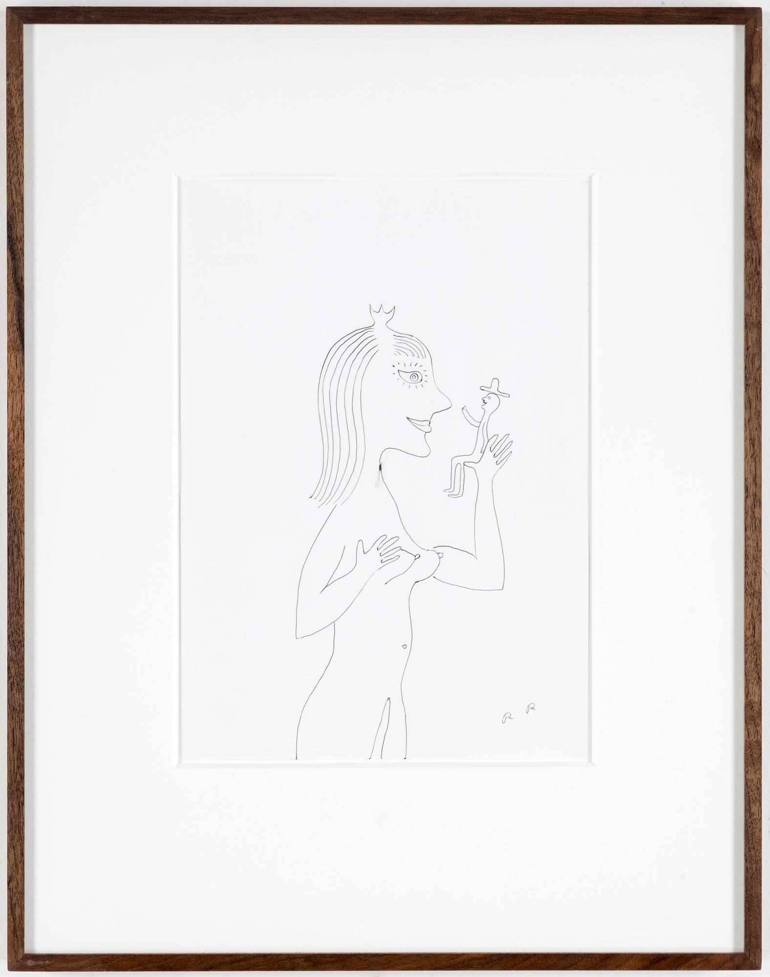 ROGER RISBERG, indian ink on paper, 1999, signed RR.