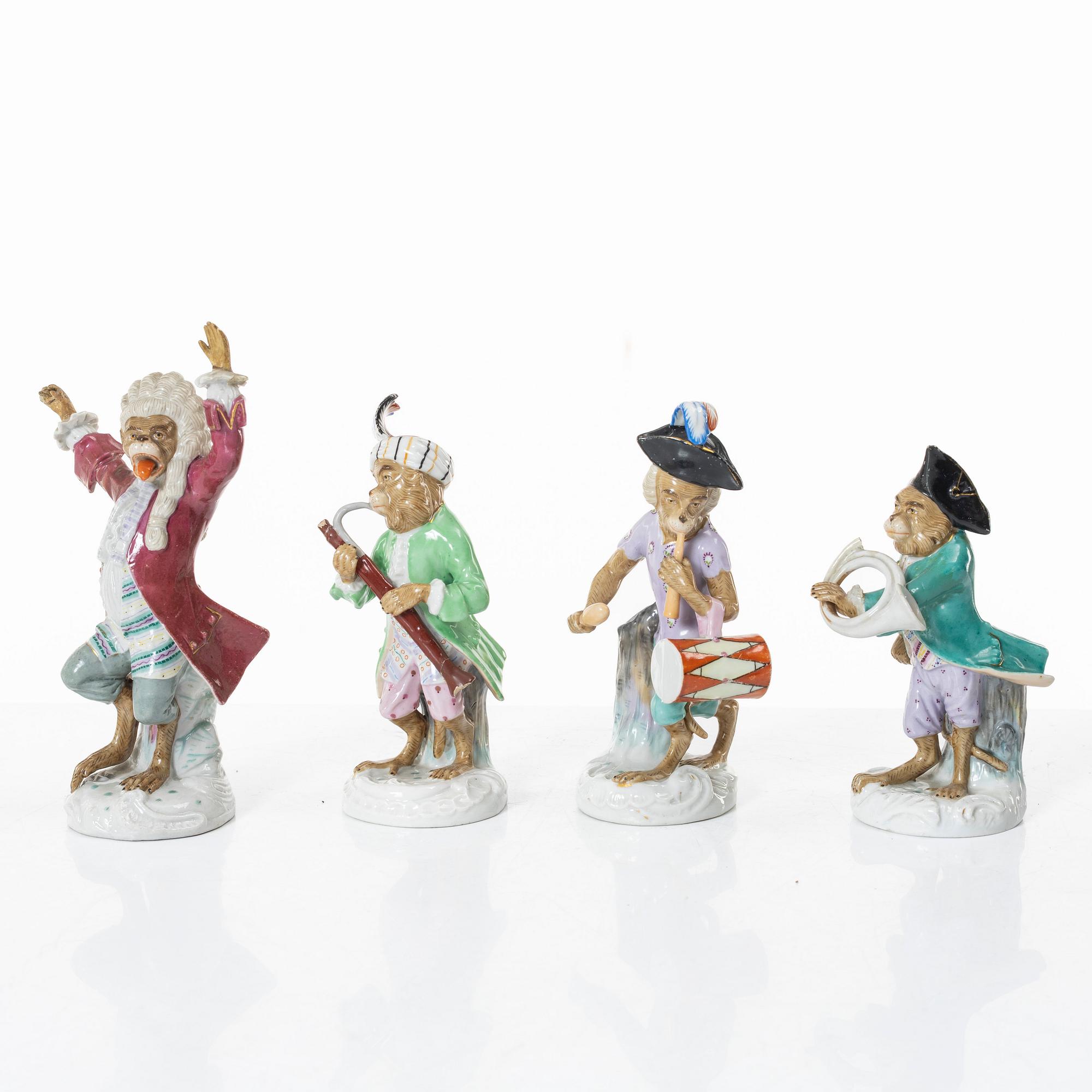Figurines, 8 pcs, porcelain, Germany, 19th century.