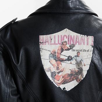 LEATHER JACKET, "Biker", Jean Paul Gaultier, 1980's, Storlek M.