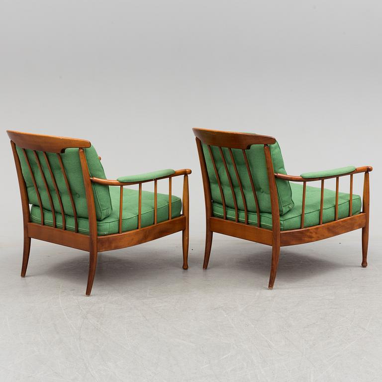 KERSTIN HÖRLIN-HOLMQVIST, fåtöljer, ett par, "Skrindan", OPE-möbler, 1900-talets andra hälft.