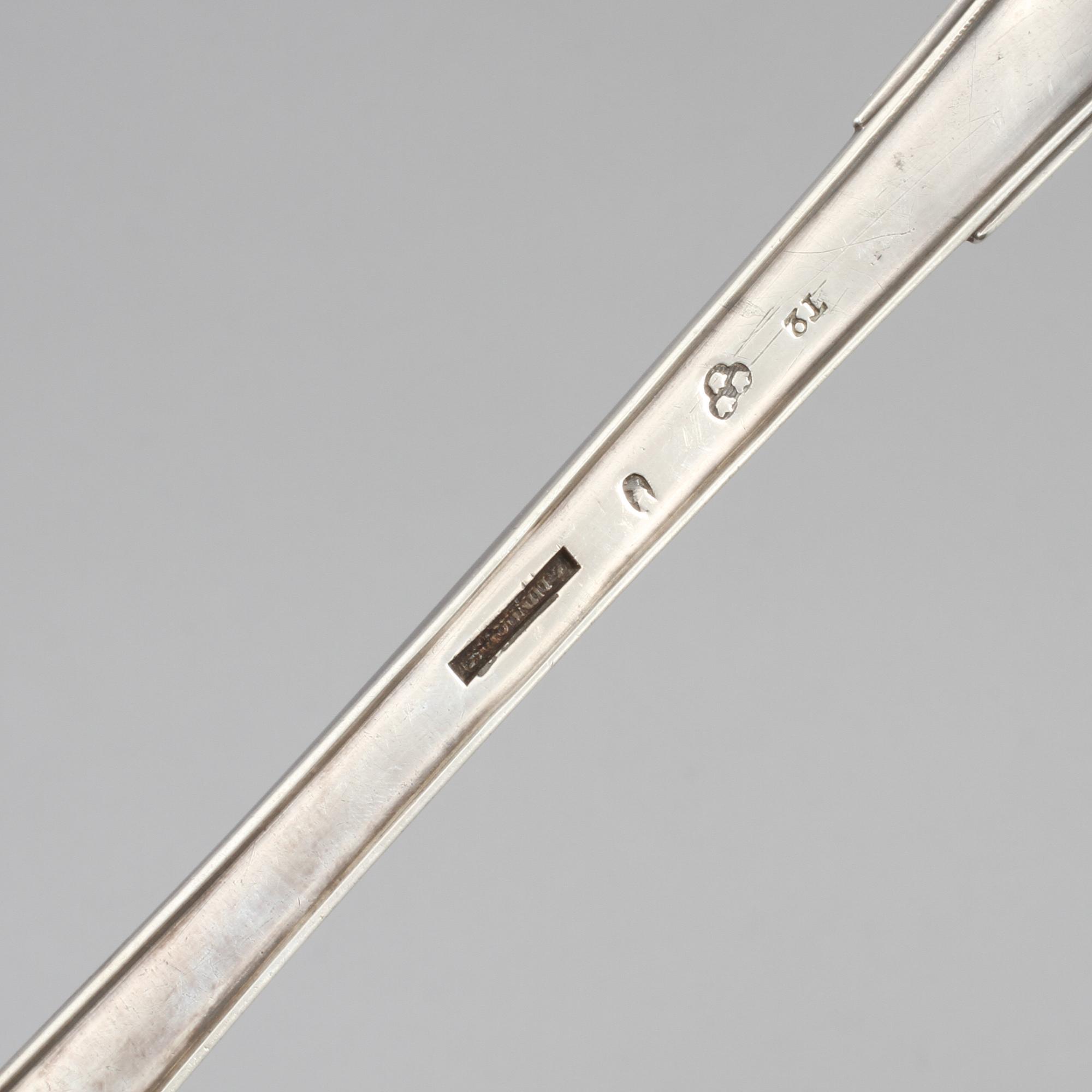 SOPPSLEV, silver, Zachris Lundqvist, Stockholm, 1801, vikt 250 gram.