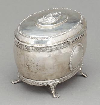 SOCKERSKRIN, silver, Sam Pettersson AB, Linköping, 1932. Vikt ca 446 gram.