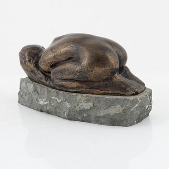 Axel Olsson, skulptur, signerad. Brons, total höjd 12 cm.