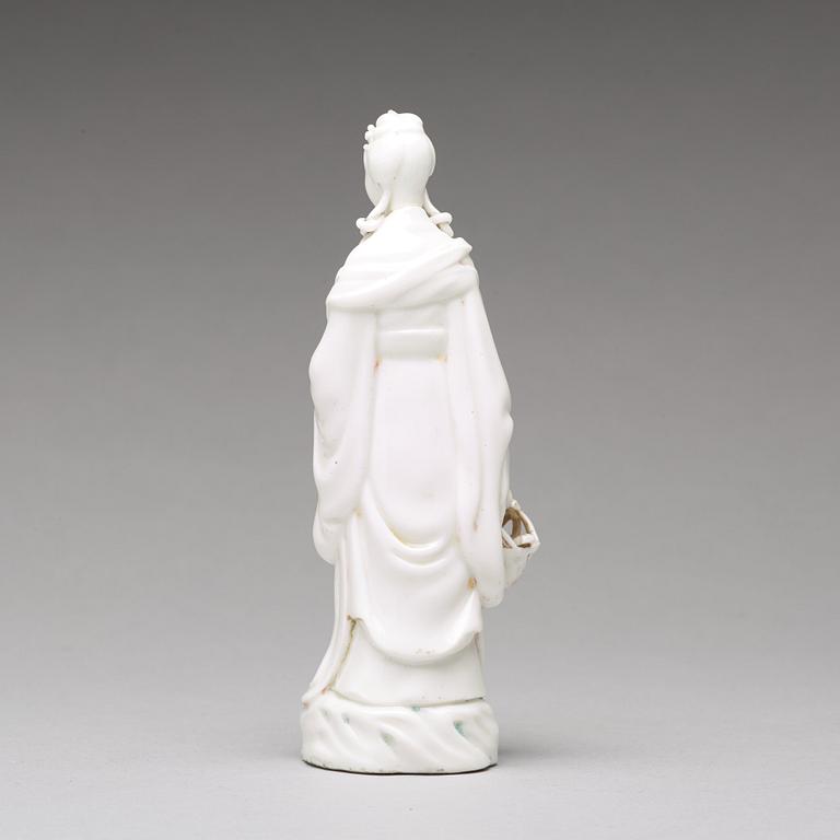 A blanc de chine figure of an elgeant lady, Samson, circa 1900.