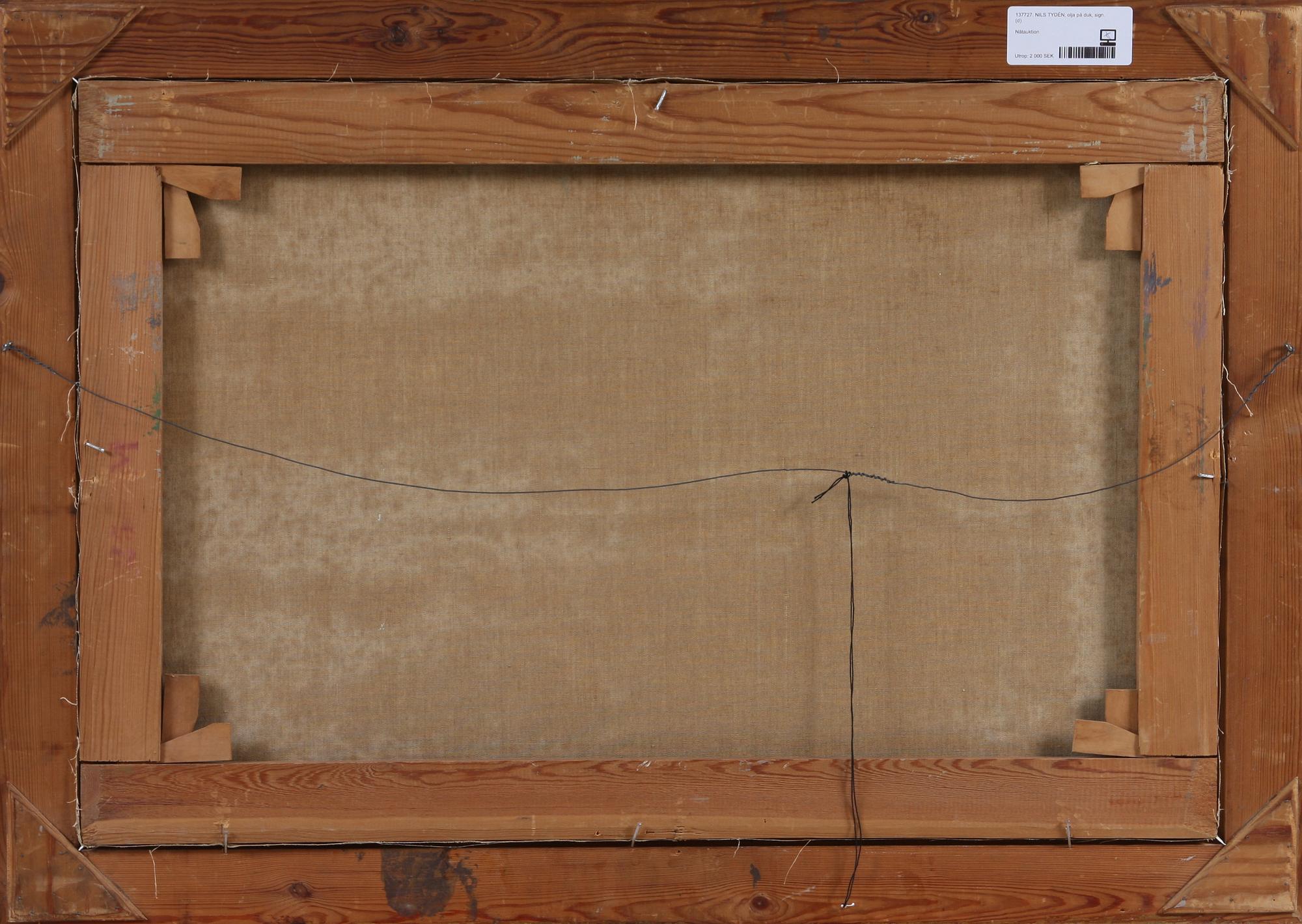 NILS TYDÉN, olja på duk, sign.