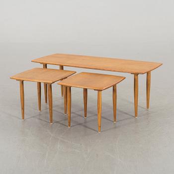 A NEST OF 3 TABLES, second half of 20th century.