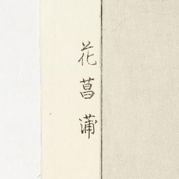 Kawarazaki Shodo, efter, Två träsnitt, "Irisar", 1900-talets andra del.