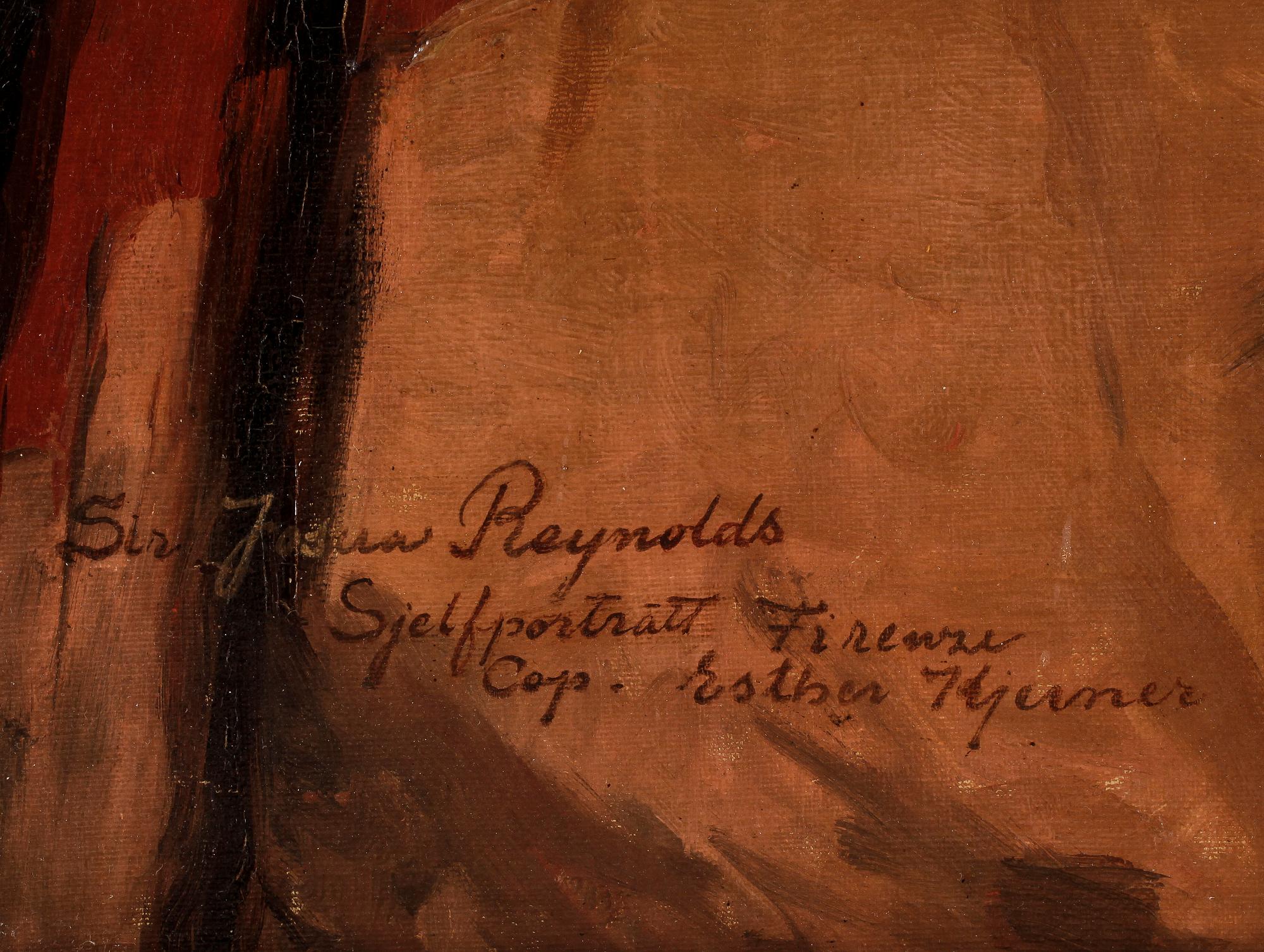 ESTHER KJERNER, kopia efter Joshua Reynolds, olja på duk, signerad.