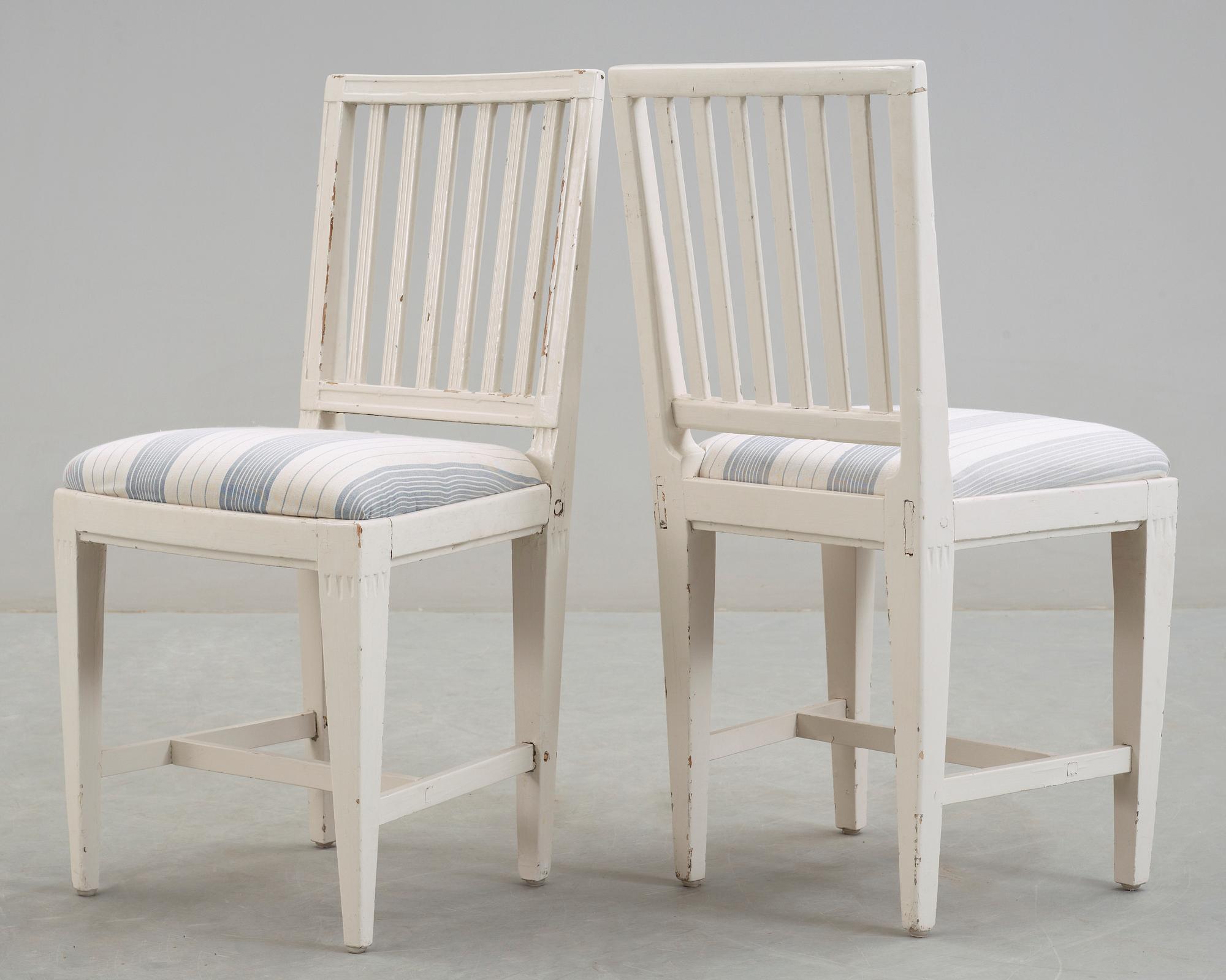 STOLAR, 4 st, Gustavianska provinsarbeten, 1800-tal.