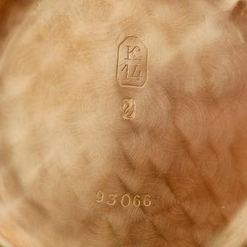 FICKUR, 14 k guld, omkring år 1900.
