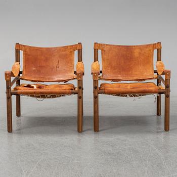 A pair of 'Sirocco' easy chairs by Arne Norell.
