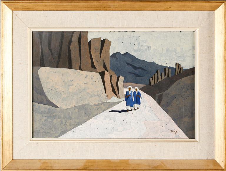 LARS FRICK, olja på pannå, signerad.