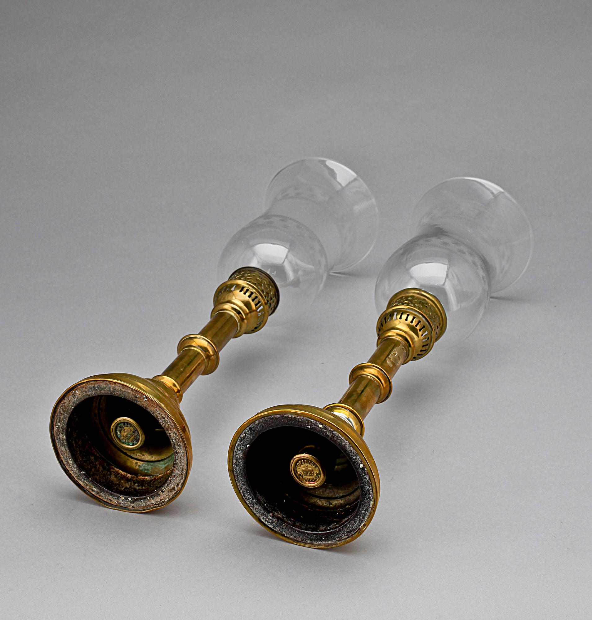 STORMLYKTOR, ett par, mässing, Moskva, Ryssland, 1800-talets andra hälft.