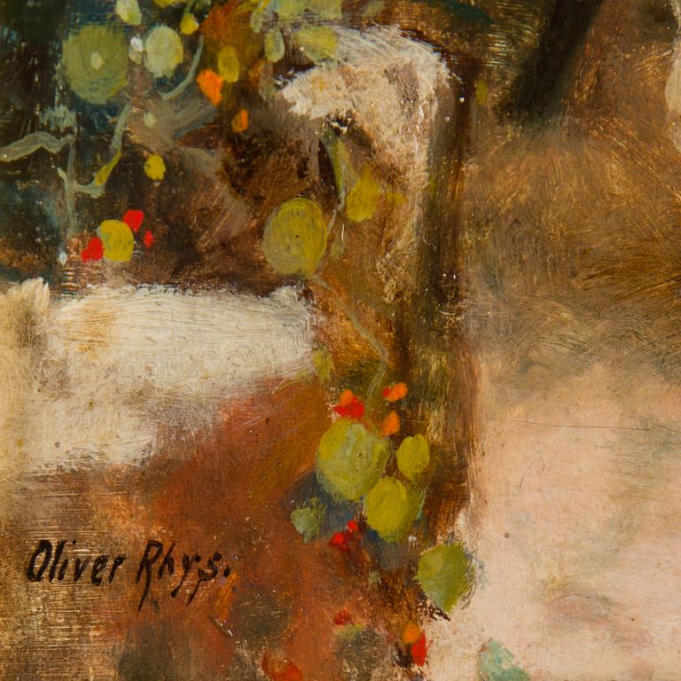 OLIVER RHYS, oil on canvas, signed.